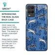 Blue Cheetah Glass Case for Realme 8 on Sale