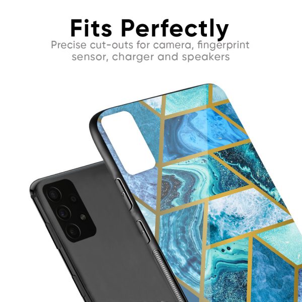 Turquoise Geometrical Marble Glass Case for Xiaomi Redmi K20 Online