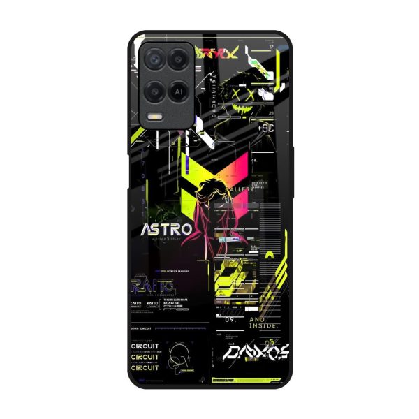 Astro Glitch Glass Case for Realme 8 For Discount