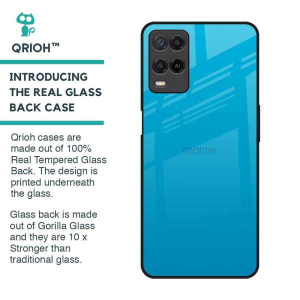 Blue Aqua Glass Case for Realme 8 For Discount