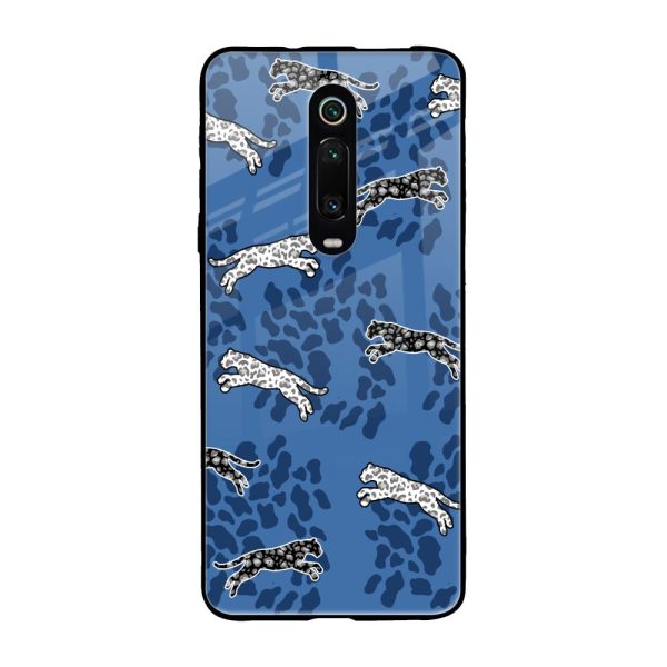 Blue Cheetah Glass Case for Xiaomi Redmi K20 For Sale