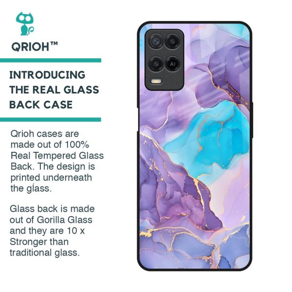 Alcohol ink Marble Glass Case for Realme 8 Hot on Sale