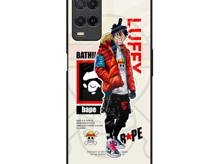 Bape Luffy Glass Case for Realme 8 Online Sale