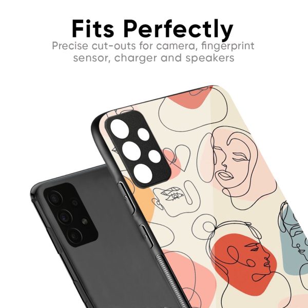 Abstract Faces Glass Case for Realme 8 For Cheap