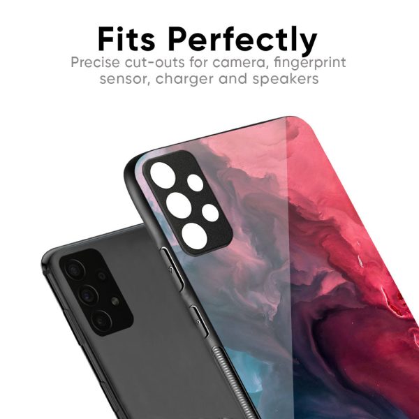 Blue & Red Smoke Glass Case for Realme 8 Online now