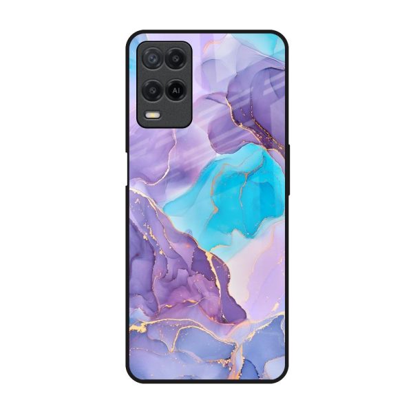 Alcohol ink Marble Glass Case for Realme 8 Hot on Sale