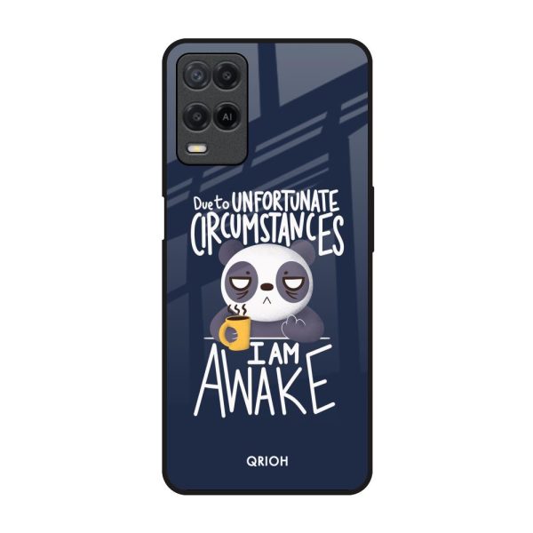 Struggling Panda Glass Case for Realme 8 For Cheap