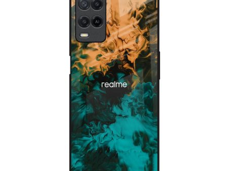 Watercolor Wave Glass Case for Realme 8 Discount