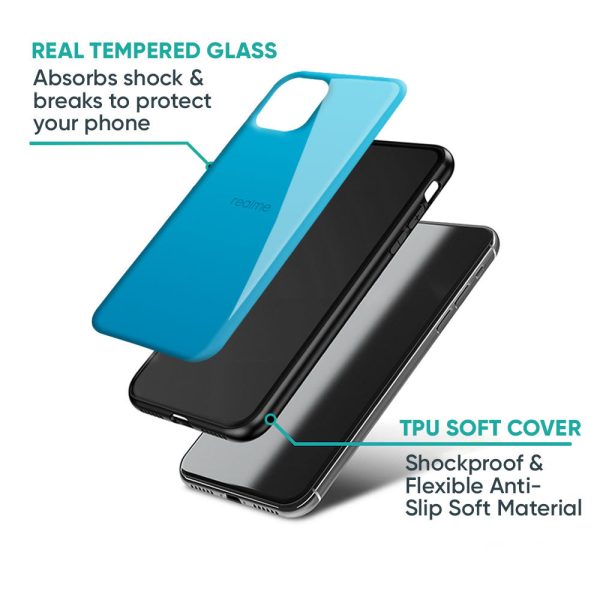 Blue Aqua Glass Case for Realme 8 For Discount