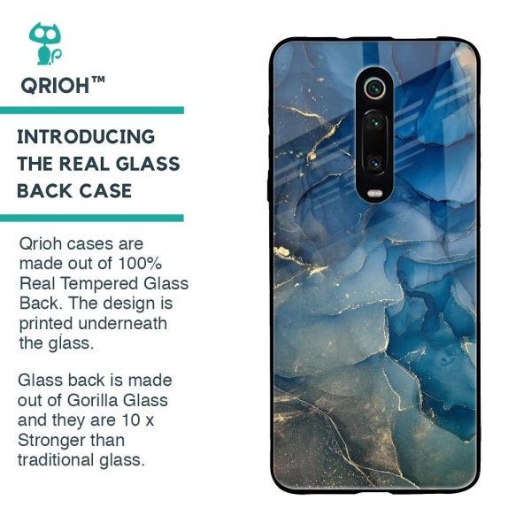 Blue Cool Marble Glass Case for Xiaomi Redmi K20 For Discount