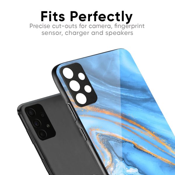 Vibrant Blue Marble Glass Case for Realme 8 For Cheap