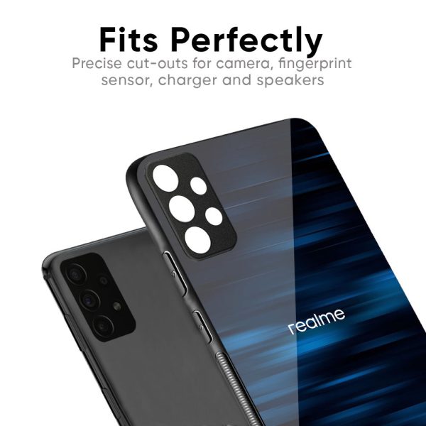 Blue Rough Abstract Glass Case for Realme 8 For Discount