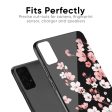 Black Cherry Blossom Glass Case for Xiaomi Redmi K20 Fashion