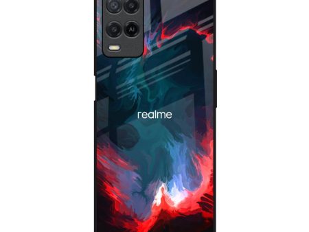 Brush Art Glass Case For Realme 8 Fashion