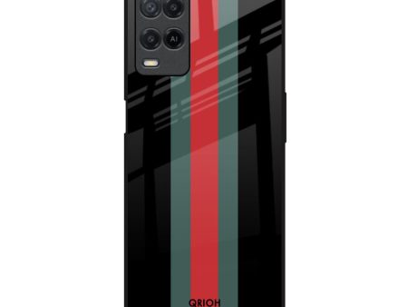 Vertical Stripes Glass Case for Realme 8 Hot on Sale