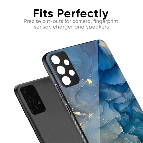 Blue Cool Marble Glass Case for Realme 8 Discount