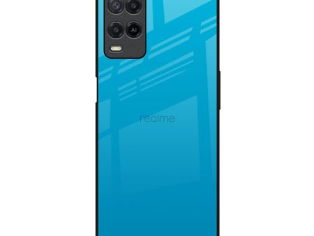 Blue Aqua Glass Case for Realme 8 For Discount