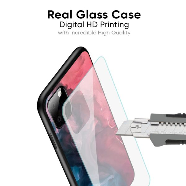 Blue & Red Smoke Glass Case for Realme 8 Online now