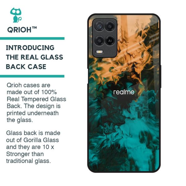 Watercolor Wave Glass Case for Realme 8 Discount