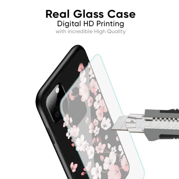 Black Cherry Blossom Glass Case for Xiaomi Redmi K20 Fashion