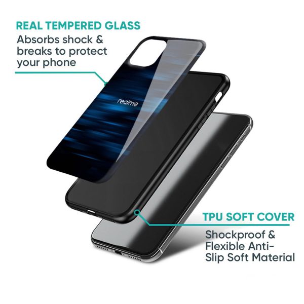 Blue Rough Abstract Glass Case for Realme 8 For Discount