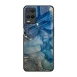 Blue Cool Marble Glass Case for Realme 8 Discount