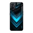 Vertical Blue Arrow Glass Case For Oppo A36 For Cheap