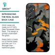 Camouflage Orange Glass Case For Samsung Galaxy M34 5G Online