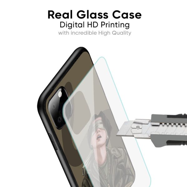 Blind Fold Glass Case for Redmi 12 Cheap