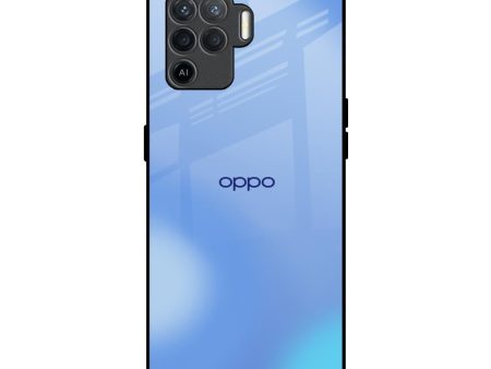 Vibrant Blue Texture Glass Case for Oppo F19 Pro Cheap