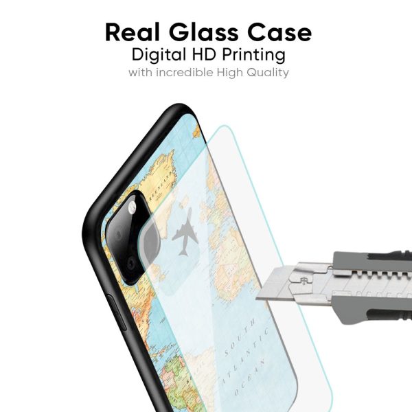 Travel Map Glass Case for Realme 8 on Sale