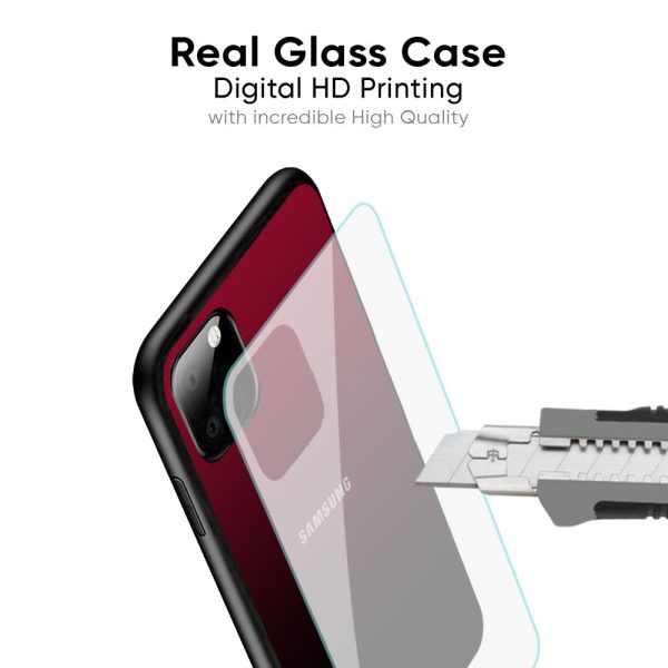 Wine Red Glass Case For Samsung Galaxy M34 5G Online Hot Sale