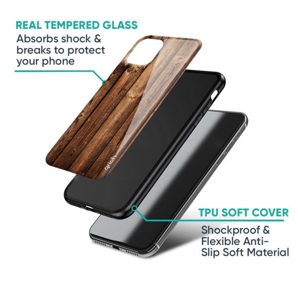 Timber Printed Glass Case for Redmi 12 Sale