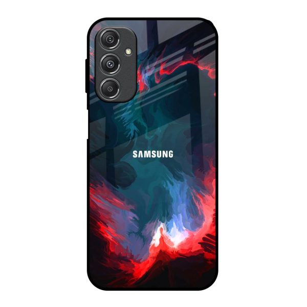 Brush Art Glass Case For Samsung Galaxy M34 5G Sale