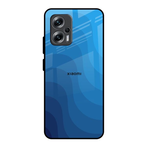 Blue Wave Abstract Glass Case for Redmi K50i 5G Online