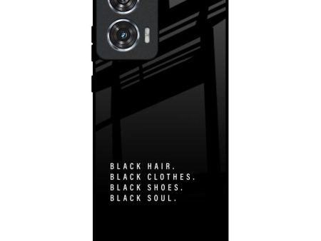 Black Soul Glass Case for Motorola Edge 50 Fusion 5G on Sale