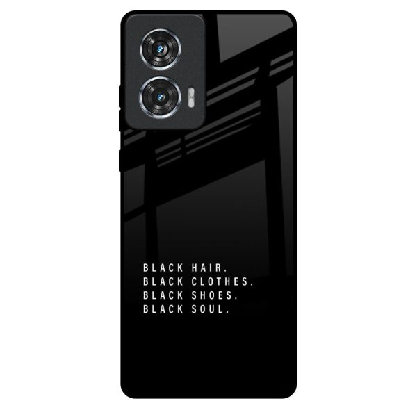 Black Soul Glass Case for Motorola Edge 50 Fusion 5G on Sale