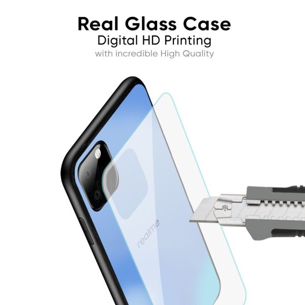 Vibrant Blue Texture Glass Case for Realme 8 Supply