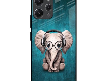 Adorable Baby Elephant Glass Case For Redmi 12 Online Hot Sale