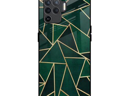 Abstract Green Glass Case For Oppo F19 Pro Sale