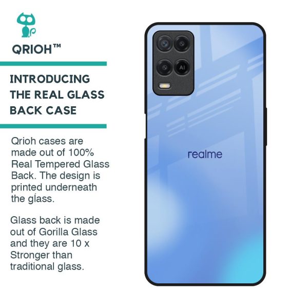 Vibrant Blue Texture Glass Case for Realme 8 Supply