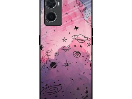 Space Doodles Glass Case for Oppo A96 on Sale