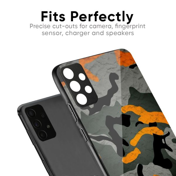 Camouflage Orange Glass Case For Oppo F19 Pro Supply