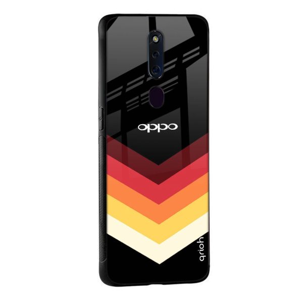 Abstract Arrow Pattern Glass Case For Oppo F19 Pro Fashion