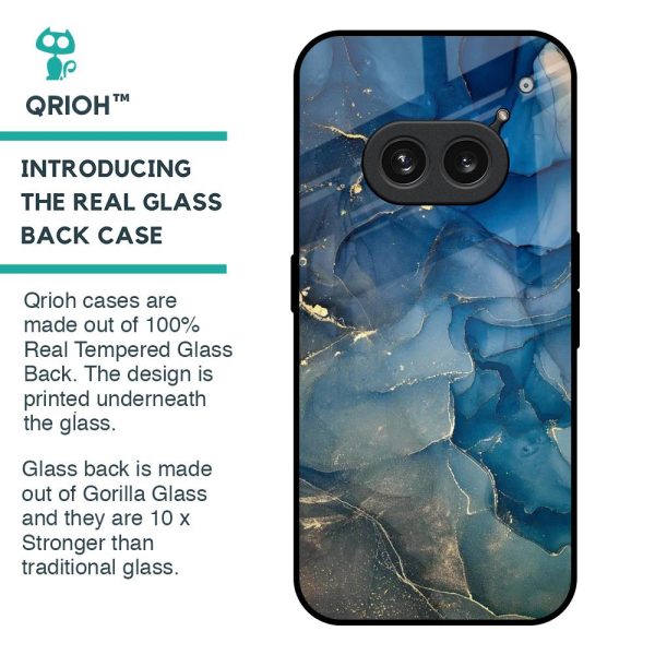 Blue Cool Marble Glass Case for Nothing Phone 2a 5G Online Hot Sale