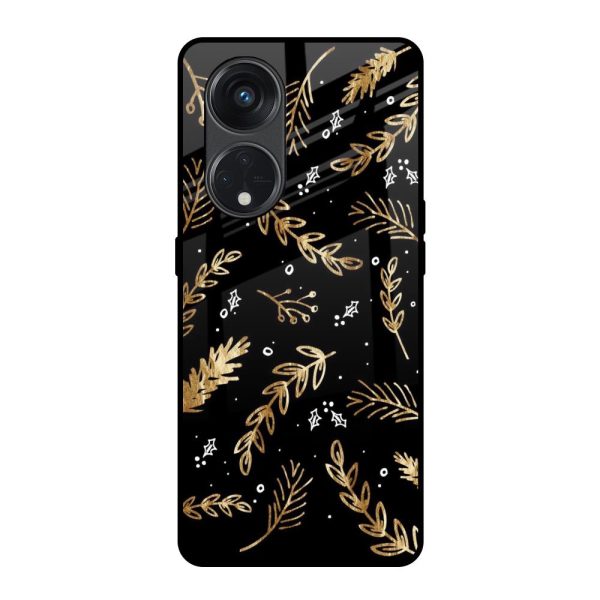 Autumn Leaves Glass Case for Oppo Reno8T 5G Online Hot Sale