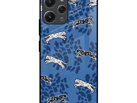 Blue Cheetah Glass Case for Redmi 12 Cheap