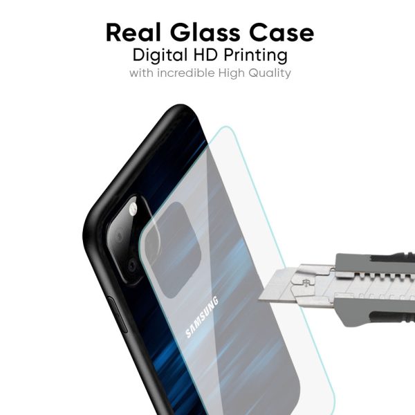 Blue Rough Abstract Glass Case for Samsung Galaxy F34 5G Discount