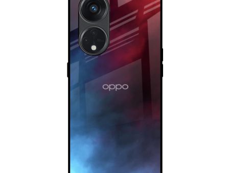 Smokey Watercolor Glass Case for Oppo Reno8T 5G Fashion