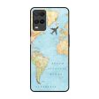 Travel Map Glass Case for Realme 8 on Sale